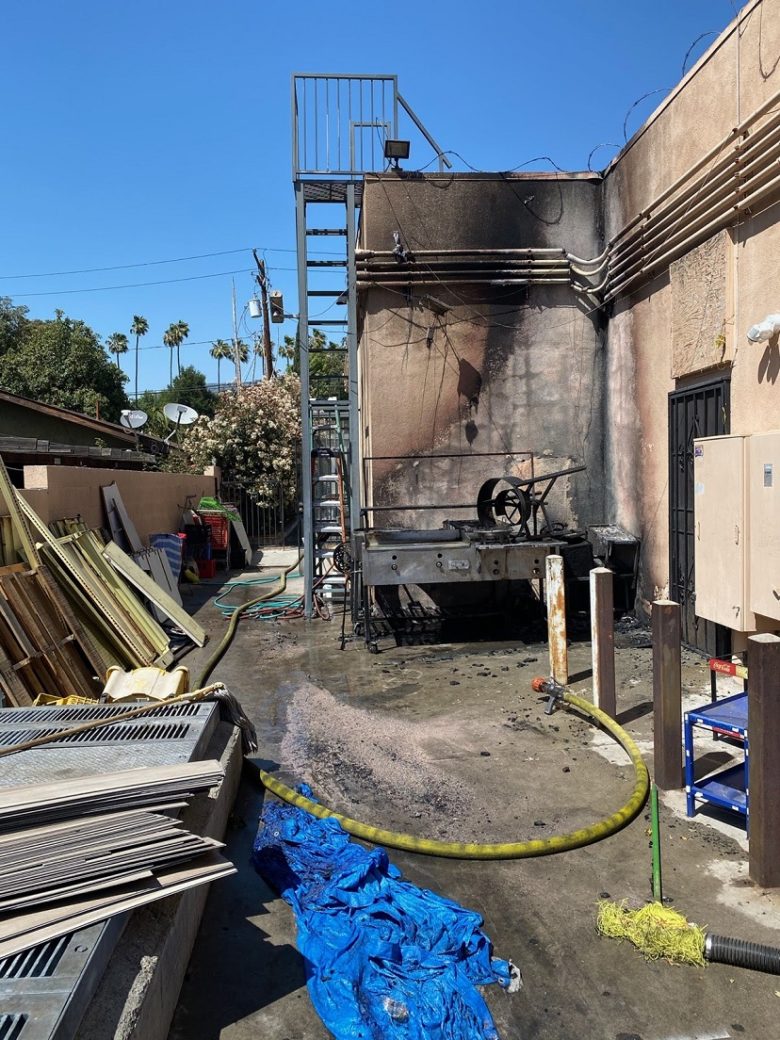 Fire Breaks Out Behind Pasadena Strip Mall Pasadena Now