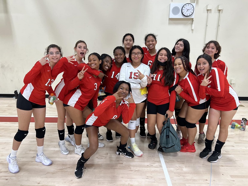 Pasadena High School Girls Freshman Volleyball Team beat Burbank, 1715