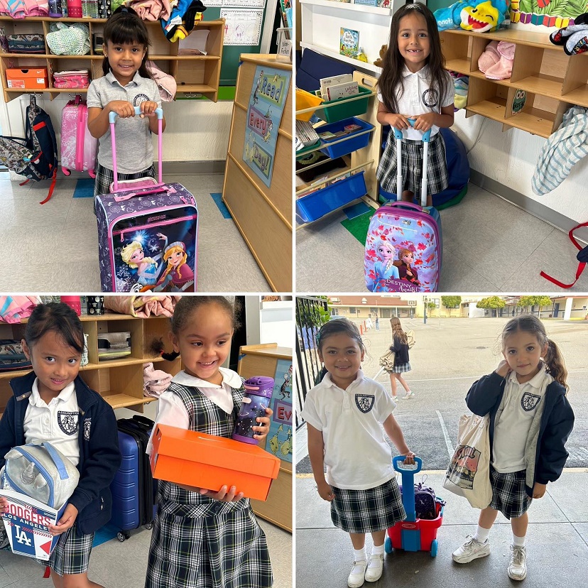 Assumption's Spirit Week! "Anything But A Backpack" Day! Pasadena Schools