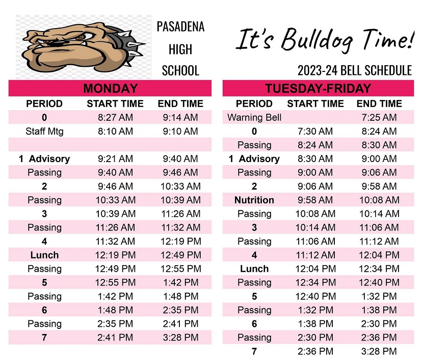 Pasadena High School: Welcome Back Bulldogs! - Pasadena Schools