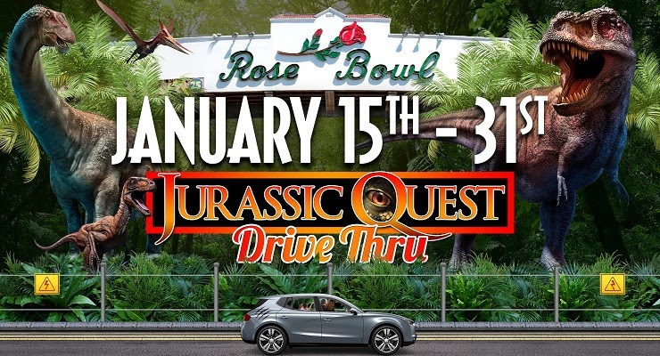 Dinosaurs to Roam the Rose Bowl at ‘Jurassic Quest Drive-Thru Experience’