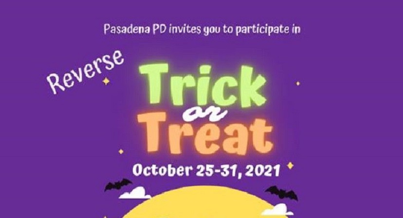 Pasadena Police Invites Kids to Join in ‘Reverse Trick-or-Treat’ This ...