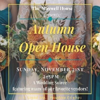 Autumn Open House Wedding Soiree on Tap for Sunday