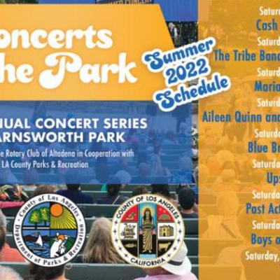 Altadena’s ‘Summer Concerts in the Park’ Line Up Announced