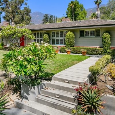 Remodeled 1951 Mid-Century Traditional Style Home Located on East Grandview Avenue in Sierra Madre