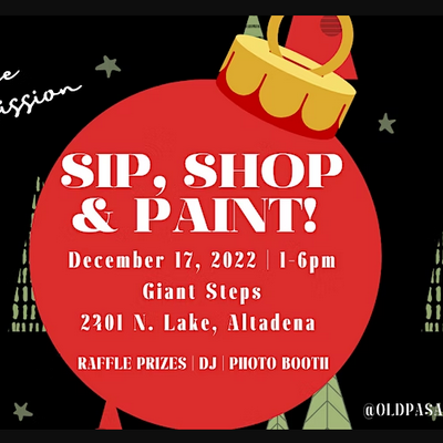 Sip, Shop & Paint  in Altadena Will Support Local Handmade Businesses This Saturday